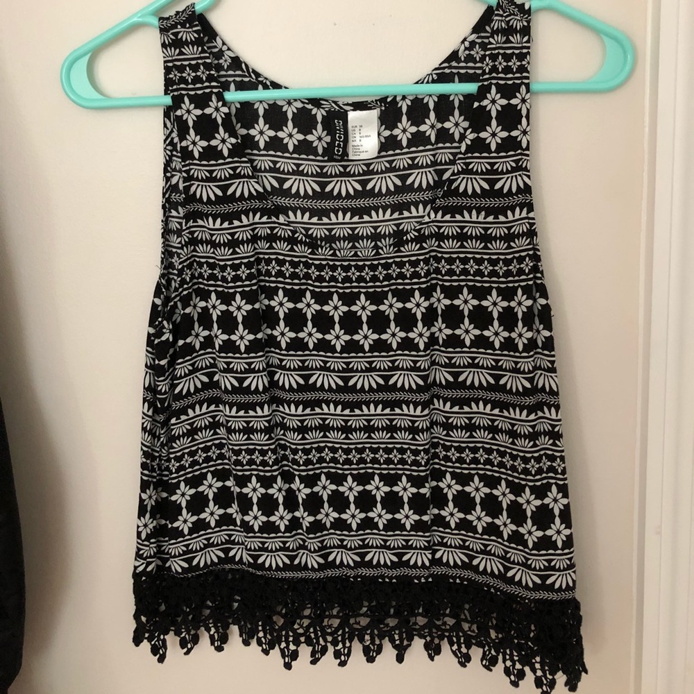 tank top with lace bottom